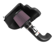 K & N ® (15-17) WRX 69 Series Typhoon® Aluminum Textured Black Cold Air Intake System with Red Filter
