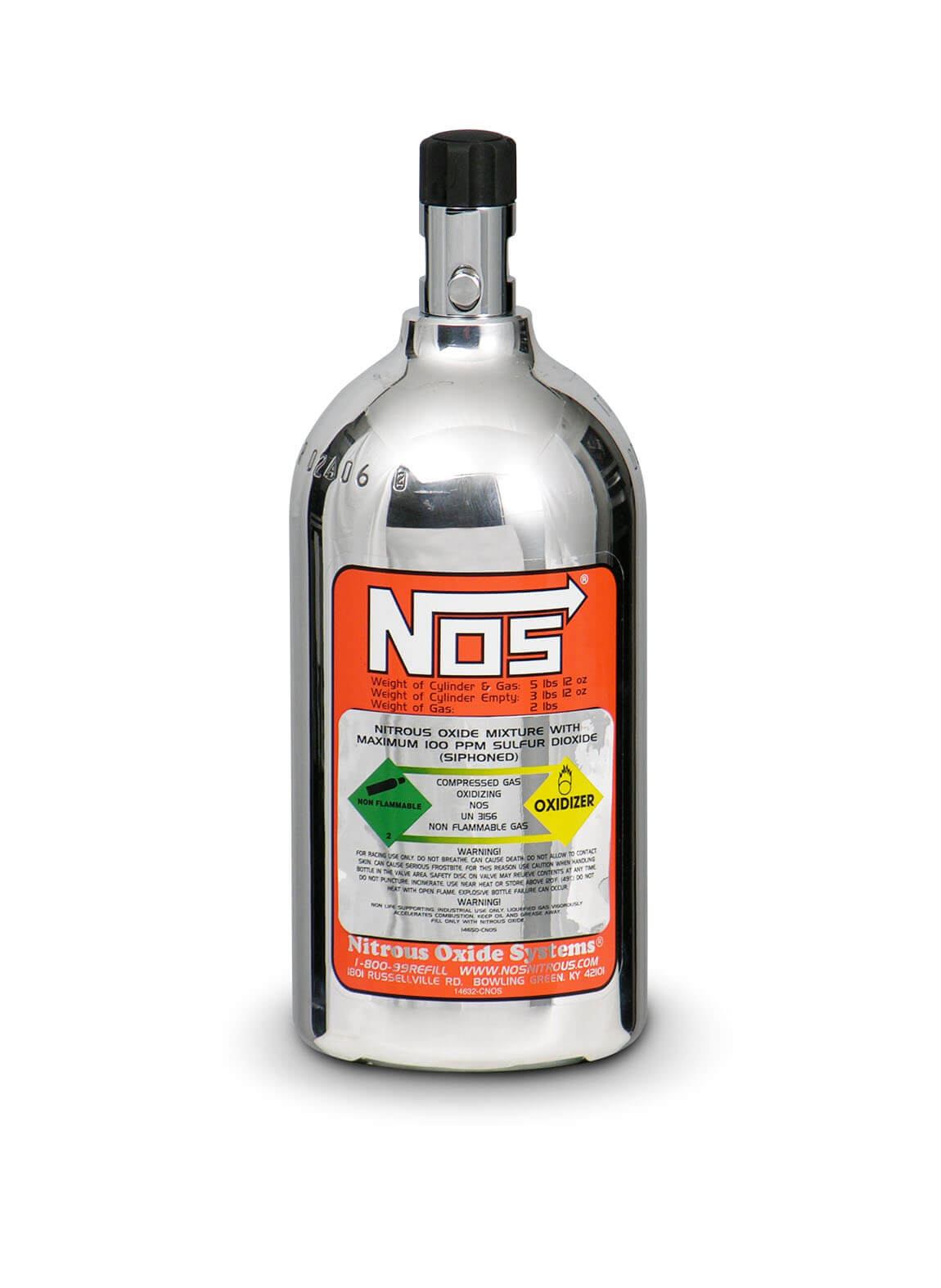 NOS® Nitrous Bottle & Mini Hi-Flo Valve - 10 Second Racing