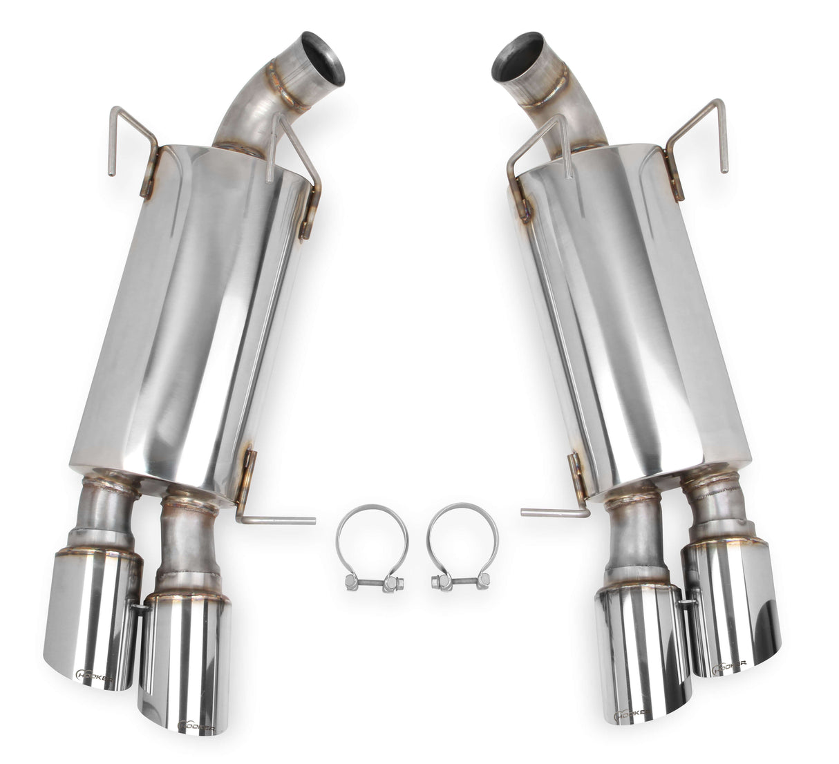 Hooker® (13-14) Mustang GT 304SS GT500 Style 3" Axle-Back System with Mufflers