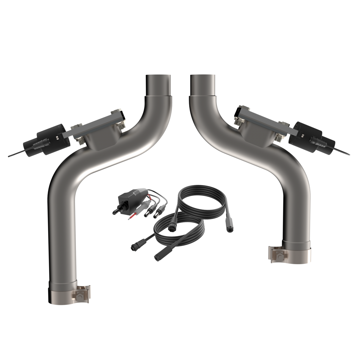 QTP® (15-17) Mustang GT 304SS 2.5" Aggressor Valvetronic Mid-Pipes