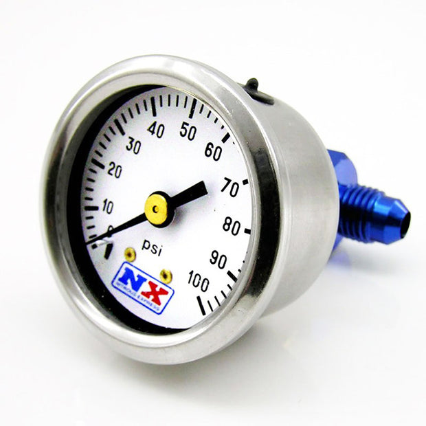 Nitrous Express® Fuel Pressure Gauge (0-100 PSI W/Manifold) - 10 Second Racing