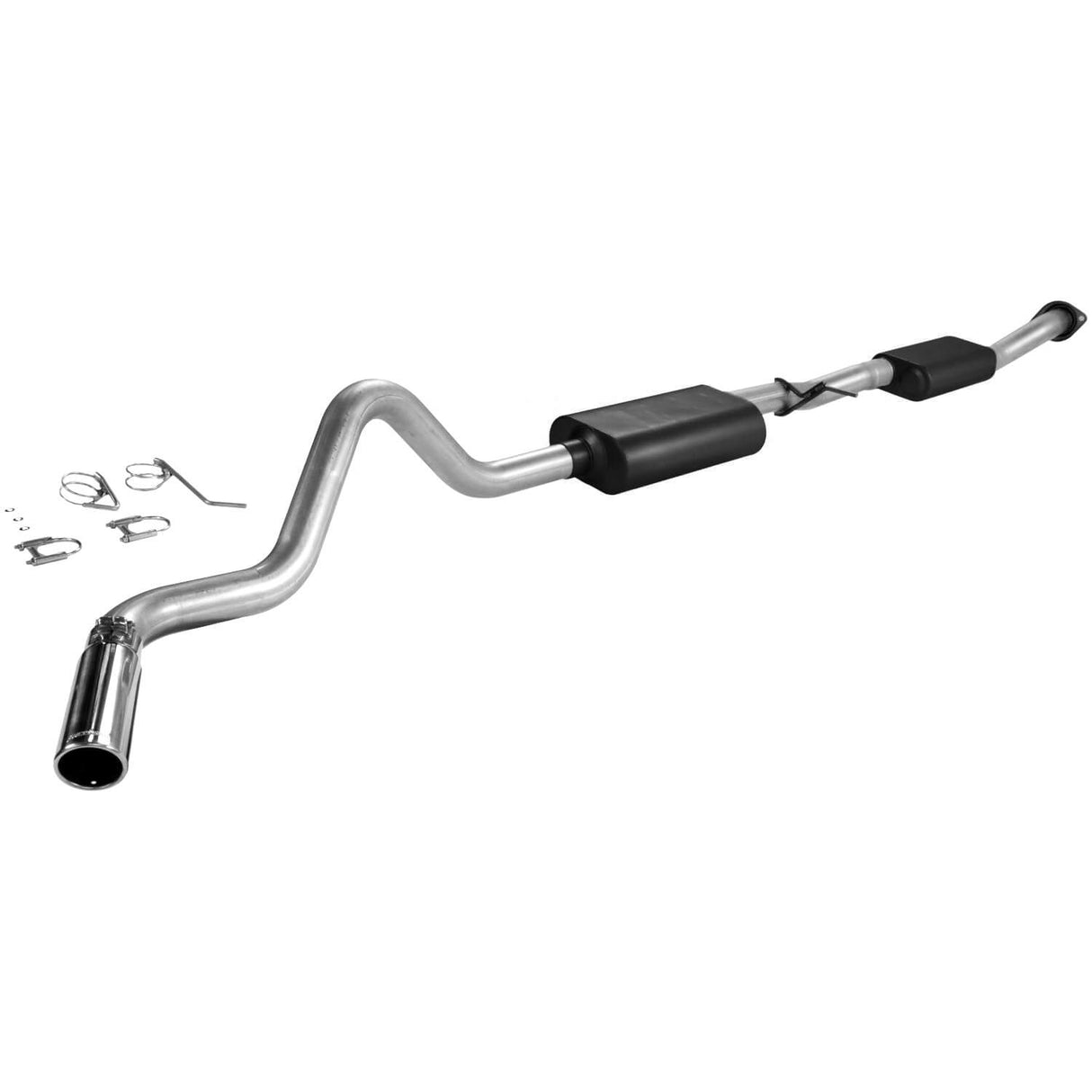 Flowmaster® (99-07) Silverado/Sierra Aluminized Force II Cat-Back System (Ext Cab-143.5" WB)