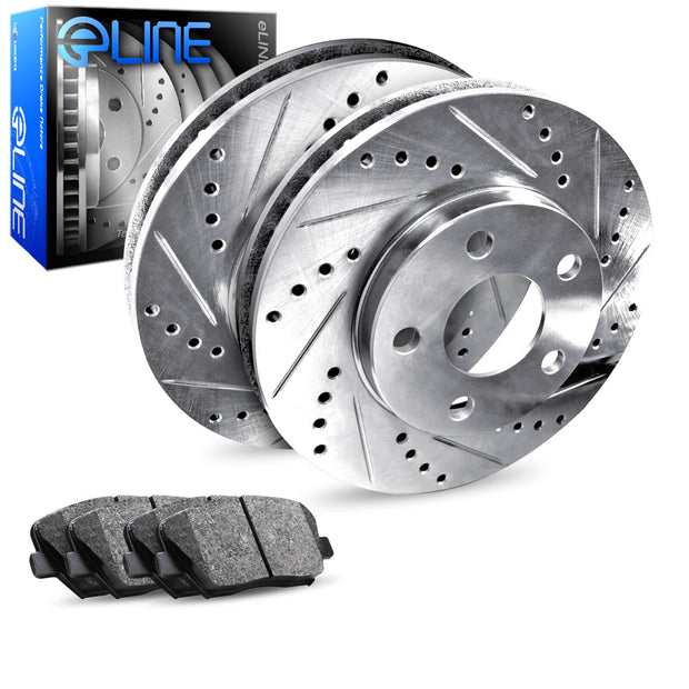 R1 Concepts® (19-23) Audi Q3/Quattro ELine™ Drilled/Slotted Vented Rear Brake Rotors