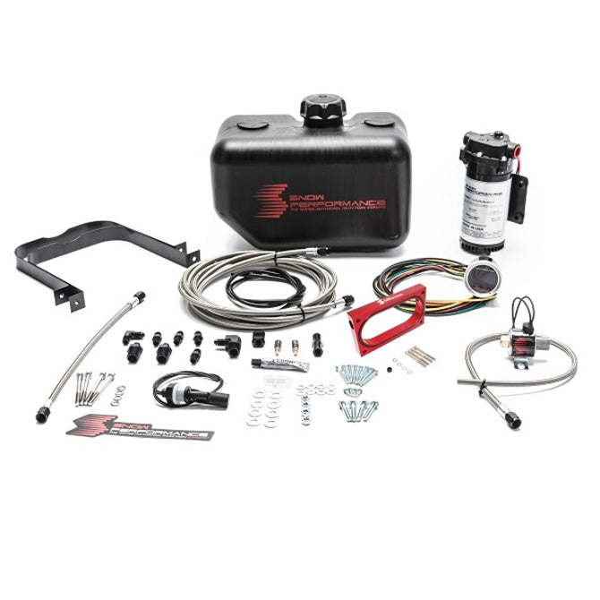 Snow Performance® (05-10) Mustang GT Stage 2.5 Boost Cooler Forced Induction Water-Methanol Injection Kit (Stainless Steel Braided Line, 4AN Fittings) - 10 Second Racing