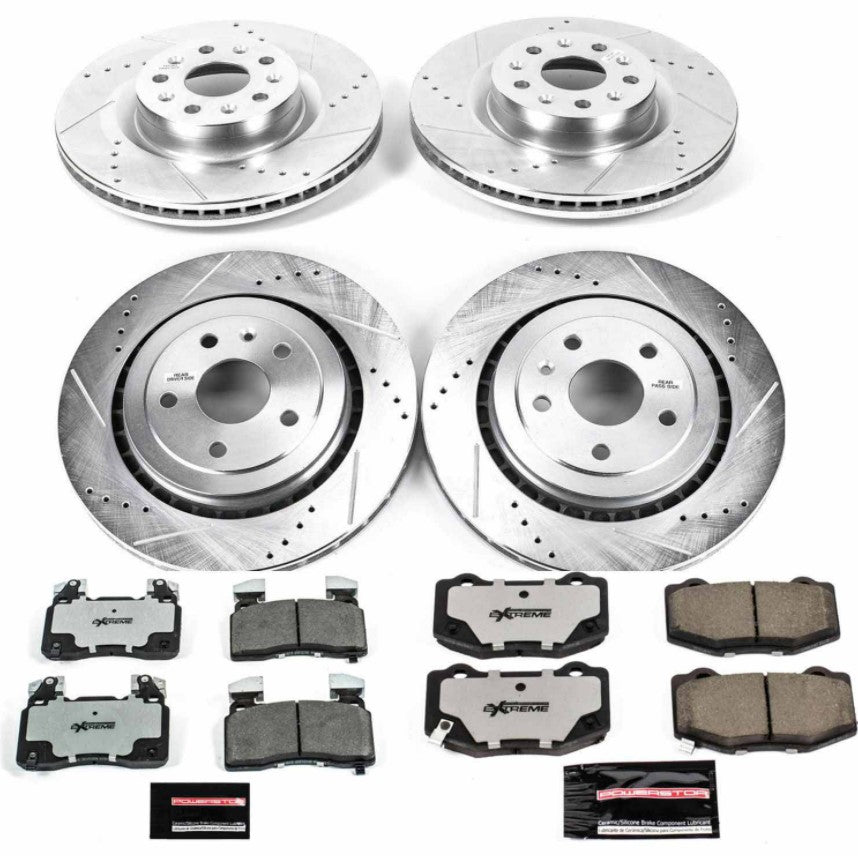 Power Stop® (16-24) Camaro SS 1-Click Street Warrior Z26 Drilled/Slotted Brake Kit