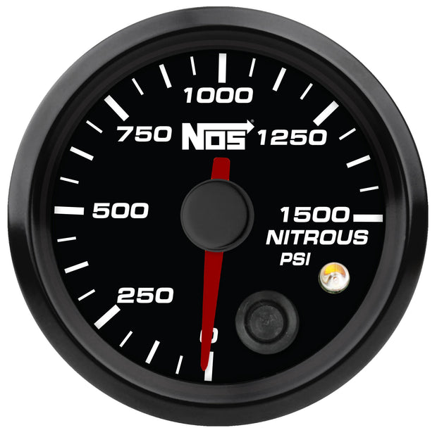 NOS® ANALOG STYLE 2-1/16" NITROUS PRESSURE GAUGE (0-1500 PSI) - 10 Second Racing