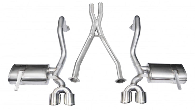 Corsa® (97-04) Corvette C5 304SS Xtreme Cat-Back System with 4" OD Tips - 10 Second Racing