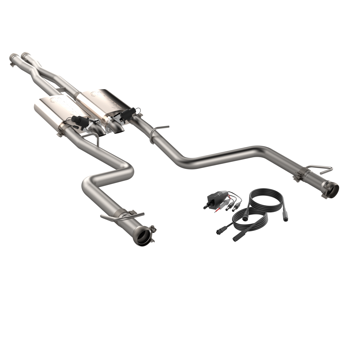 QTP® (15-23) Challenger SRT 304SS 3" Screamer Twintronic Cat-Back System