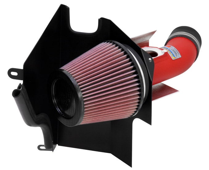 K & N ® (00-07) Impreza WRX/WRX STI 69 Series Typhoon® Aluminum Wrinkle Red Cold Air Intake System with Red Filter