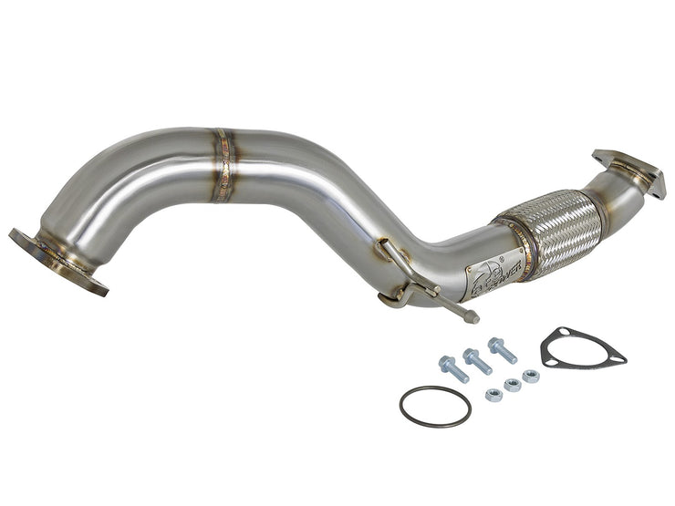 aFe® (17-21) Civic Type-R 304SS Twisted Steel 3" Rear Down-Pipe/Mid-Pipe