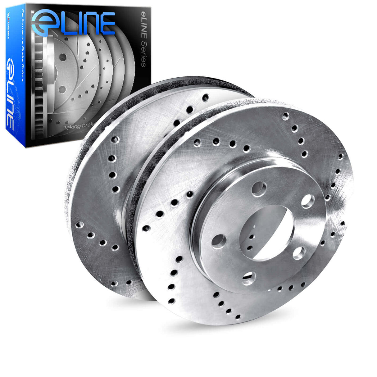 R1 Concepts® (15-20) Acura TLX ELine™ Drilled Vented Polished Rear Brake Rotors
