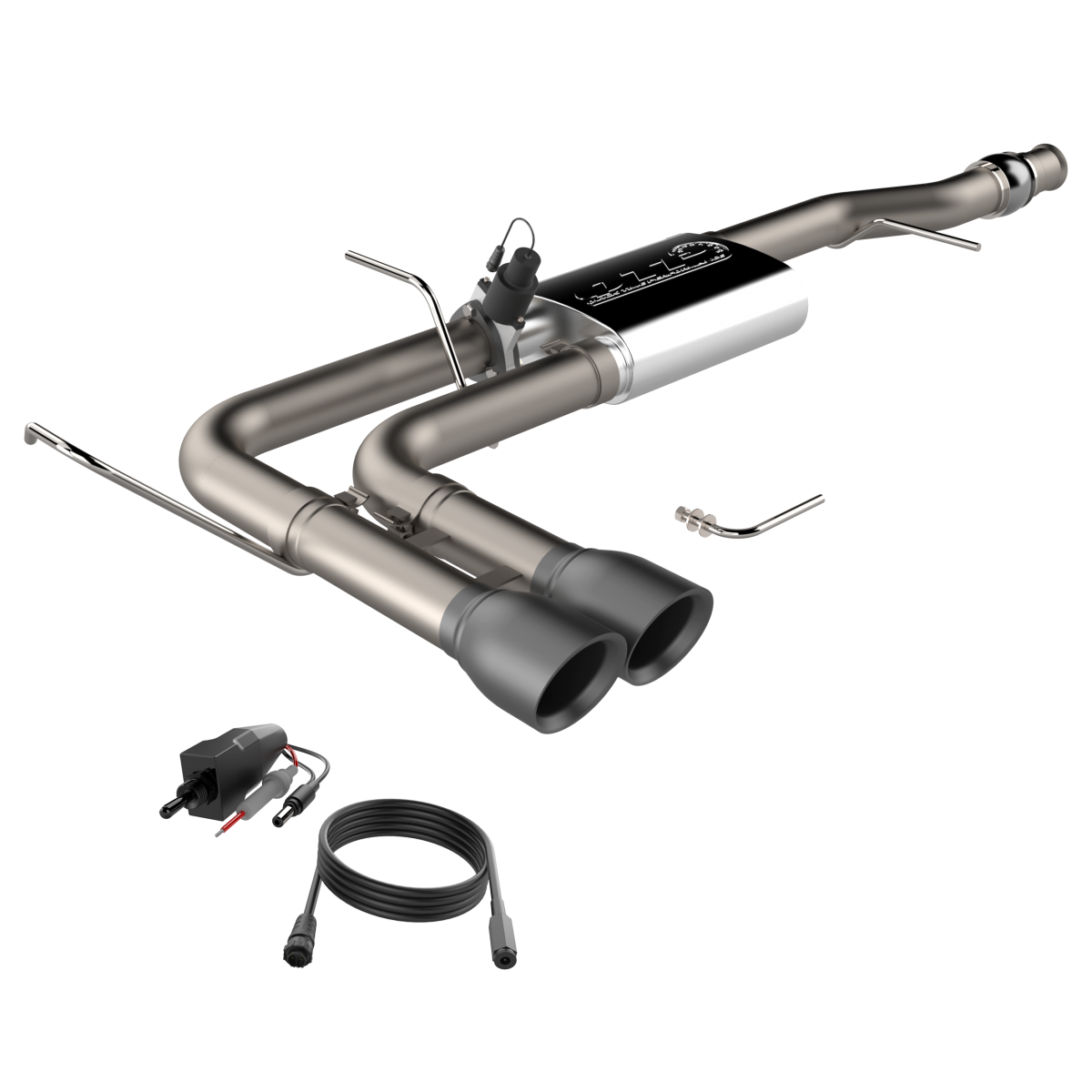 QTP® (14-18) Silverado/Sierra 304SS 3" Screamer Side Exit Cat-Back System with 4.5" OD Tips