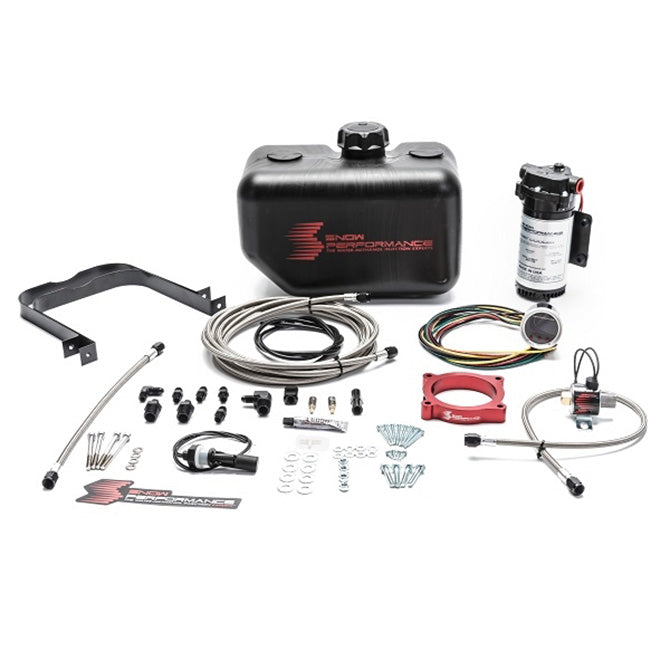 Snow Performance® (11-17) Mustang GT Stage 2.5 Boost Cooler Forced Induction Water-Methanol Injection Kit (Stainless Steel Braided Line, 4AN Fittings) - 10 Second Racing