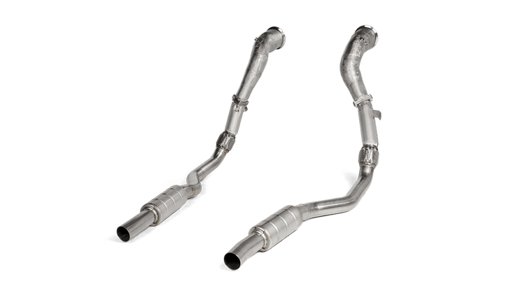 Akrapovič® (19-23) RS6 Avant/RS7 Sportback Titanium OPS/GPF Downpipe & Link Pipe Set