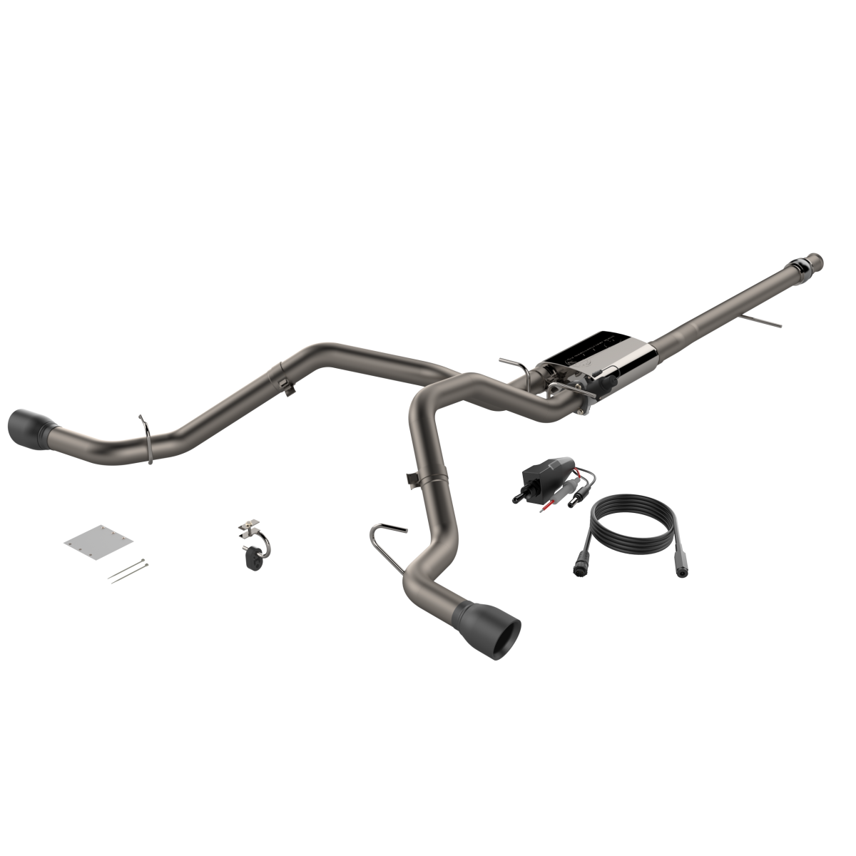 QTP® (14-18) Silverado/Sierra 304SS 3" Screamer Split Rear Exit Cat-Back System with 4.5" OD Tips