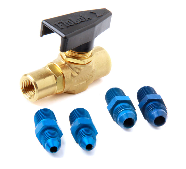 NOS® Hi-Flo™ Nitrous Tee Valve (On/Off) Includes (2) -4 AN & -6 AN fittings 1/4 NPT - 10 Second Racing