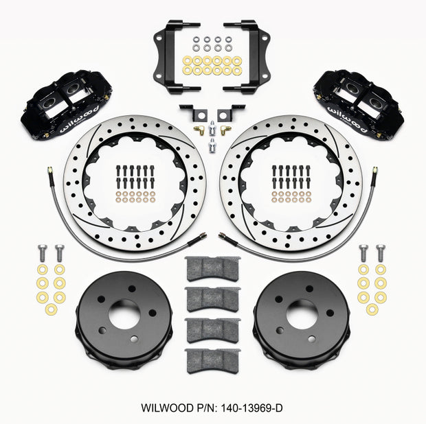 Wilwood Narrow Superlite 4R Rear Kit 12.88in Drilled 2007-up Jeep JK w/Lines