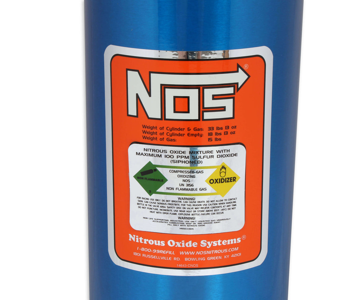 NOS® Nitrous Bottle & Mini Hi-Flo Valve - 10 Second Racing
