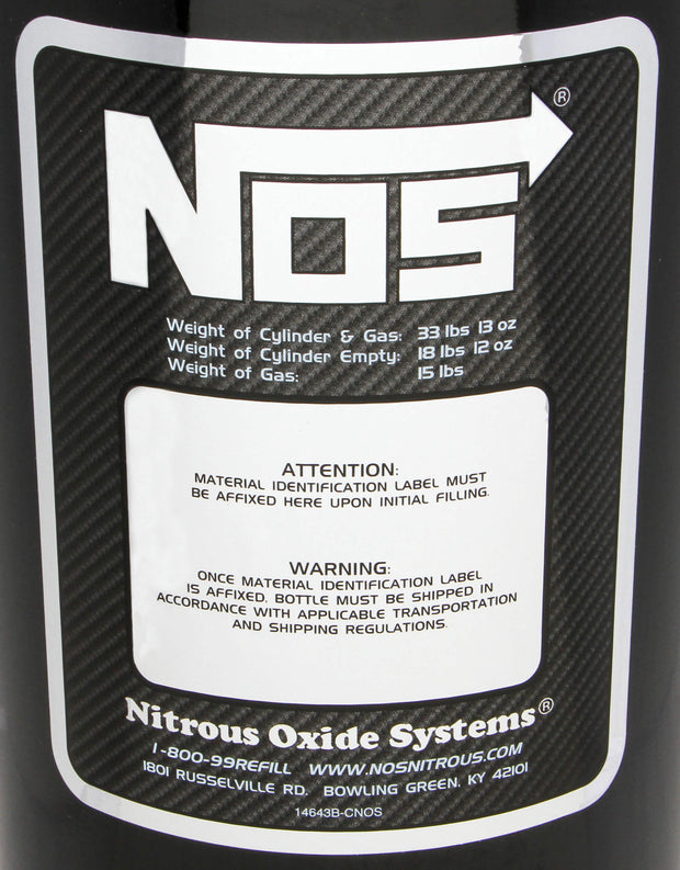 NOS® Nitrous Bottle & Super Hi Flo Valve - Includes Racer Safety Blow-Off & Gauge - 10 Second Racing