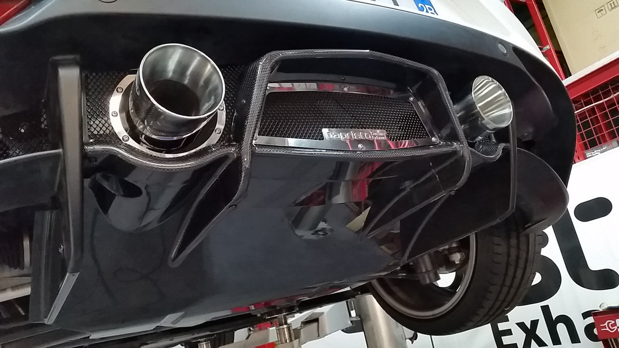 Capristo® (13-21) Alfa Romeo 4C ECE Valved Exhaust with Carbon Diffuser (CES3)