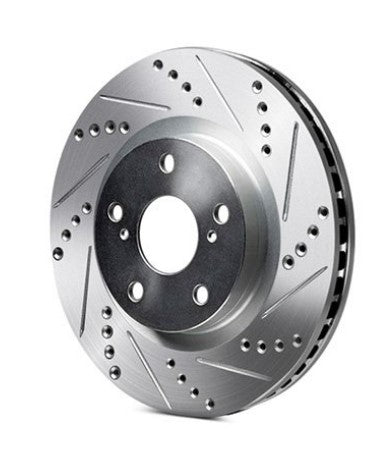 R1 Concepts® (19-24) BMW Z4/GR Supra  ELine™ Drilled/Slotted 1-Piece Rotor