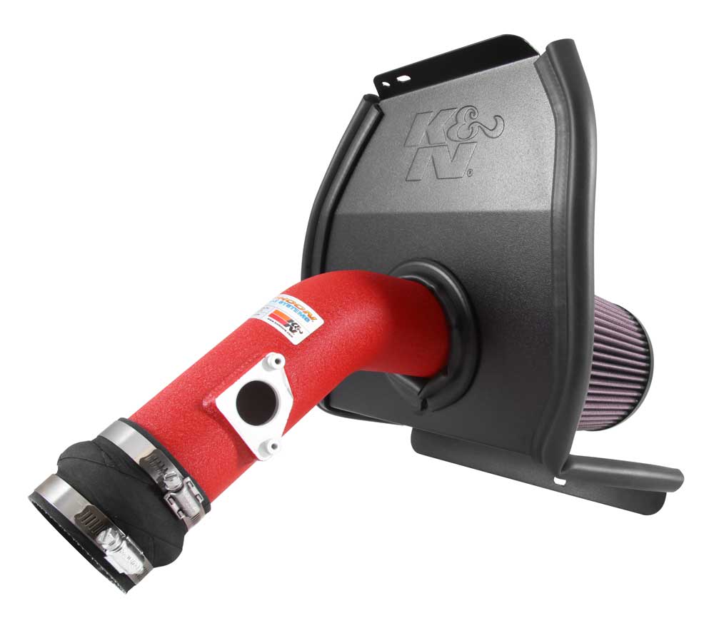 K & N ® (15-17) WRX STI 69 Series Typhoon® Aluminum Wrinkle Red Cold Air Intake System with Red Filter