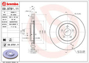 Brembo® (07-14) Mustang Premium UV Coated Front Brake Rotor (BREMBO CALIPERS)