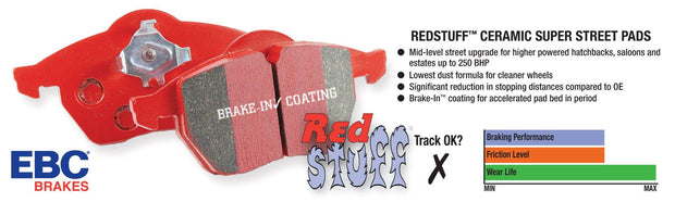 EBC® (14-21) WRX STI Redstuff Ceramic Low Dust Rear Brake Pads