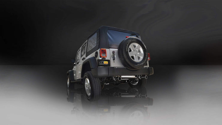 Corsa® (07-18) Wrangler JK Sport™ 304SS 2.5" Axle-Back System with Dual 3.5" OD Tips - 10 Second Racing