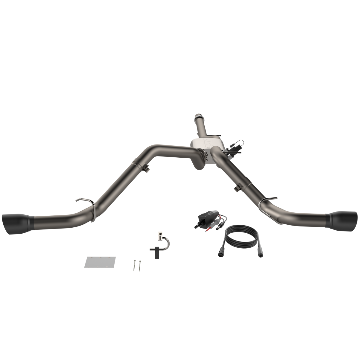 QTP® (14-18) Silverado/Sierra 304SS 3" Screamer Split Rear Exit Cat-Back System with 4.5" OD Tips