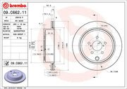Brembo® Subaru/Toyota Premium UV Coated Rear Brake Rotor