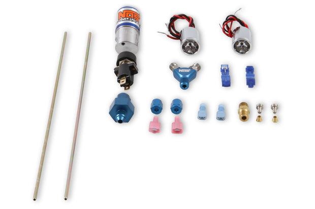 NOS® Ntimidator™ Illuminated Dual BLUE LED Nitrous Purge Kit Nitrous Kit w/-4AN Feed Line - 10 Second Racing