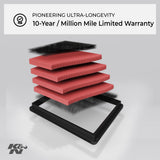 K & N ® 33-2460 - 33 Series Panel Red Air Filter 