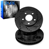 R1 Concepts® (15-20) Acura TLX ELine™ Black Vented Brake Rotors