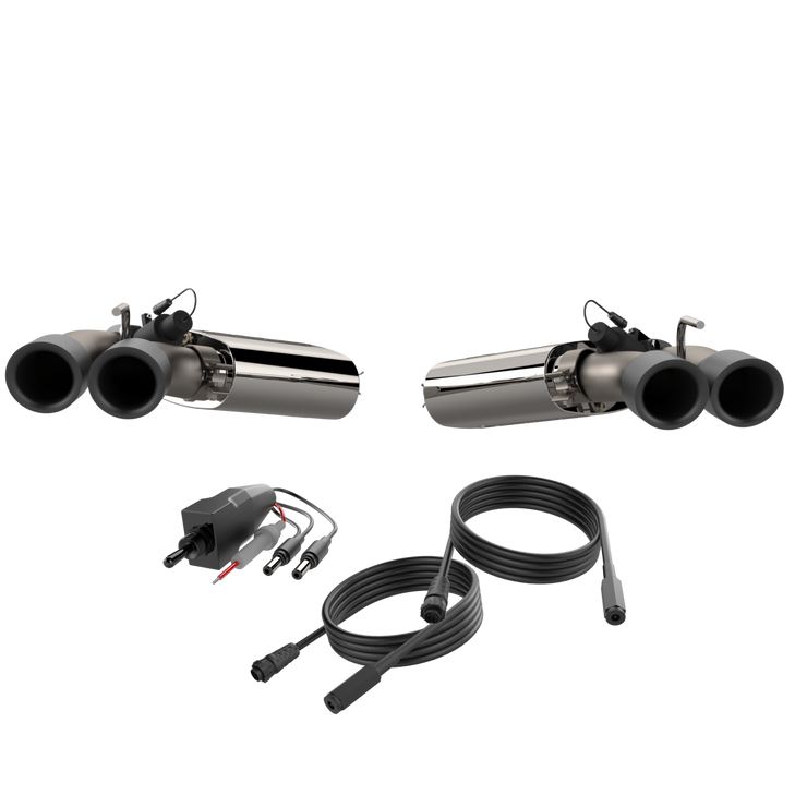 QTP® (16-24) Camaro SS 304SS 2.75" Screamer  Axle-Back System with 4" OD Quad Valvetronic Tips
