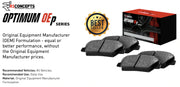 R1 Concepts® (20-24) BMW M3/M4  Optimum OEp Series Brake Pads (Carbon Ceramic Rotors)