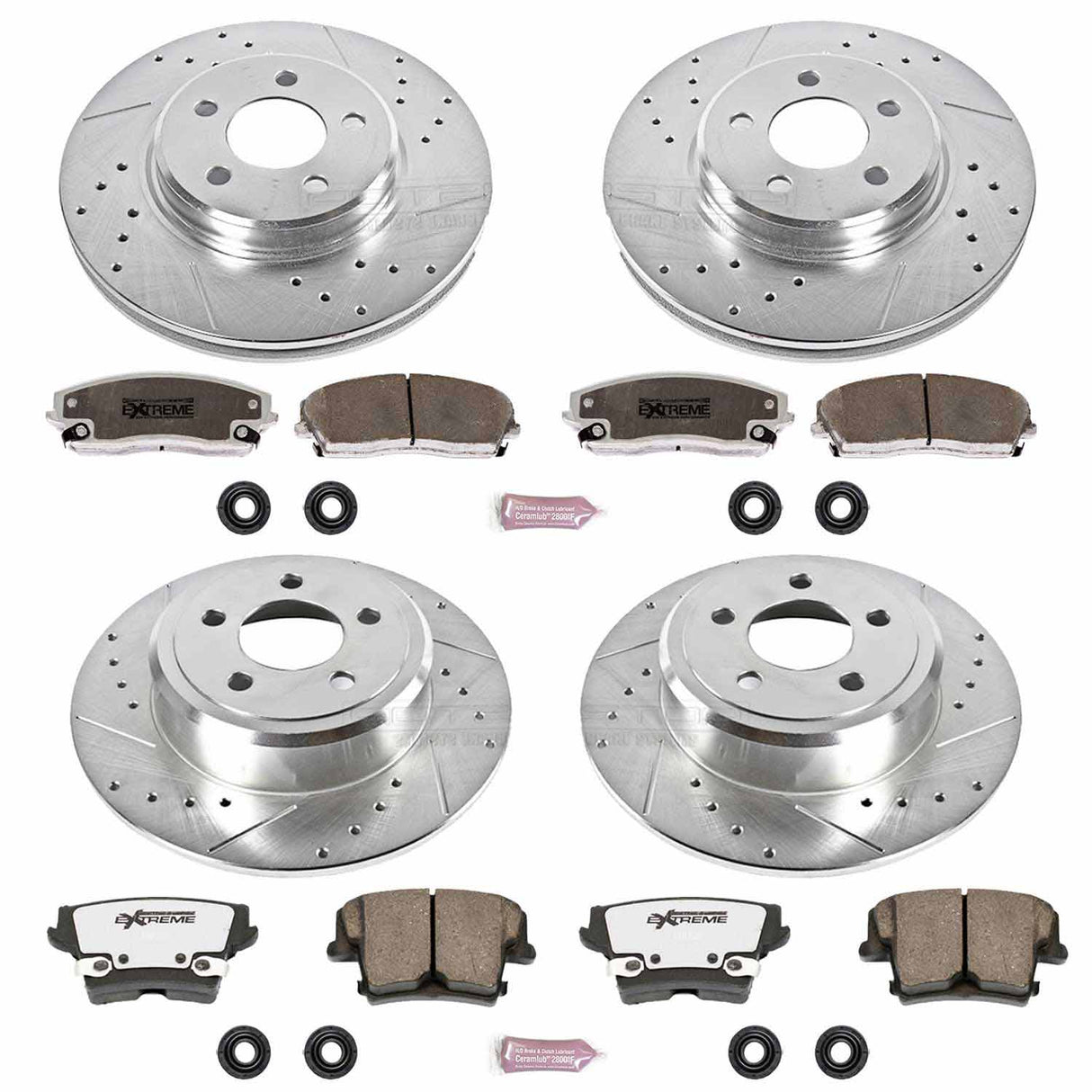 Power Stop® (05-23) Mopar V6 Z26 Street Warrior Brake Kit (1-Piston Front Calipers)