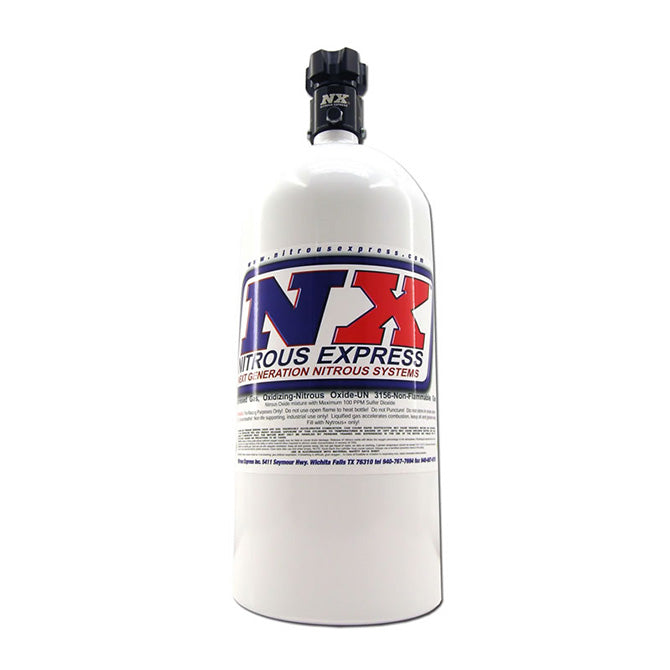 Nitrous Express® EMPTY Nitrous Bottle with Lightning 500 Valve - 10 Second Racing