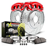 Power Stop® (05-23) Mopar SRT 1-Click Z26 Street Warrior Rear Brake Kit with Powder Coated Calipers (4/6-Piston Front Calipers)