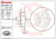 Brembo® (05-23) Mopar 3.5L/3.6L/5.7L Premium UV Coated Brake Rotor (RWD MODELS)