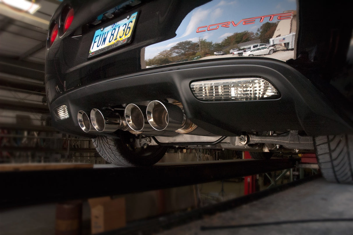 Stainless Works® C609CBQUAD - (09-13) Corvette C6 2.5" Axle-Back Exhaust 