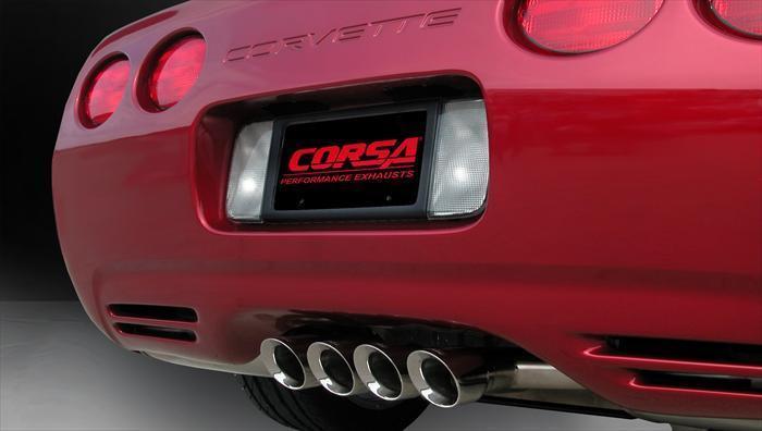Corsa® (97-04) Corvette C5 304SS Sport 2.5" Cat-Back System with TigerShark 3.5" OD Tips - 10 Second Racing