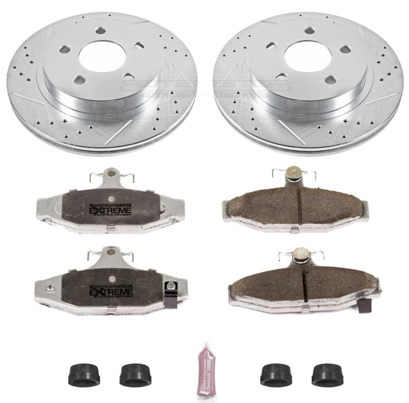 Power Stop® (93-97) Camaro/Firebird Z26 Street Warrior Rear Brake Kit - 10 Second Racing
