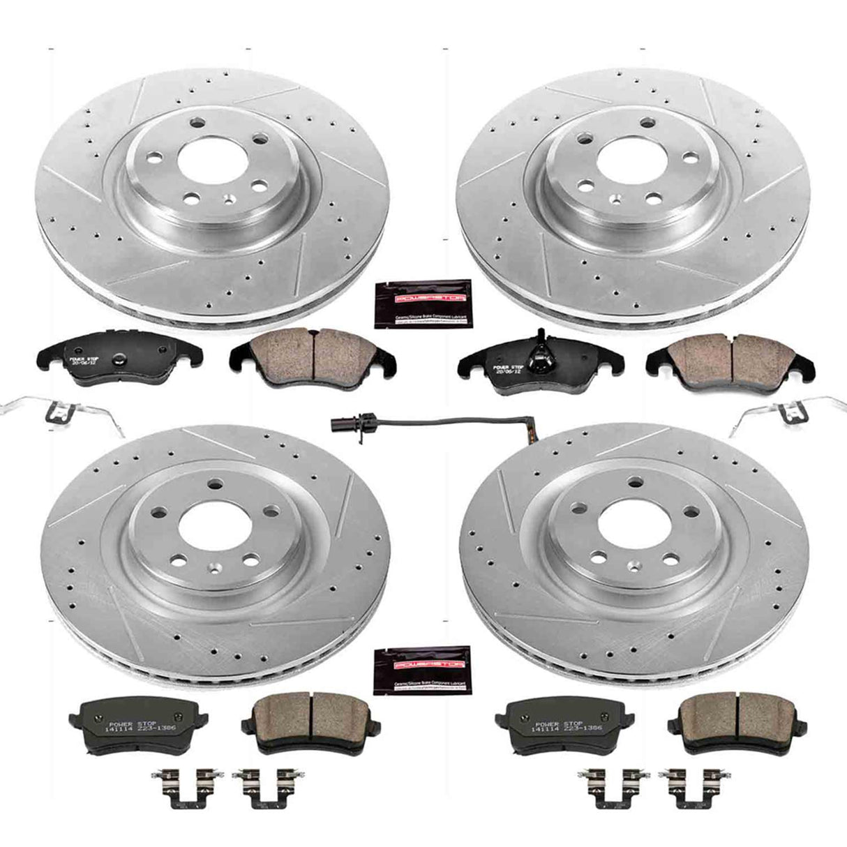 Power Stop® (09-16) Audi S4 1-Click Z23 Evolution Sport Drilled/Slotted Brake Kit