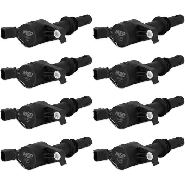 MSD IGNITION COILS 2004-2008 FORD 4.6L/5.4L 3-VALVE ENGINES, BLACK, 8-PACK