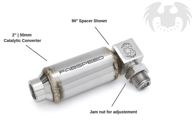 FabSpeed® Universal 90 Degree O2 Spacers with Catalytic Converters 