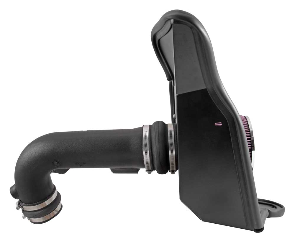K&N® 63-2590 - 63 Series AirCharger® Polyethylene Cold Air Intake System with Red Filter 