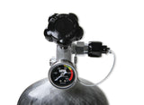 NOS® 12 lb 9 oz Nitrous Bottle w/ Carbon Fiber Finish & Super Hi Flo Valve - Includes Racer Safety Blow-Off - 10 Second Racing