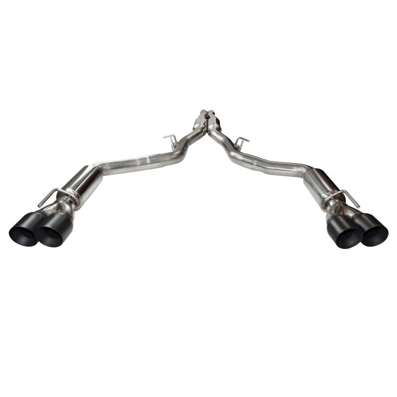 Kooks® (15-21) Challenger SRT Hellcat 304SS 3" Cat-Back Exhaust System w/ 4" Black Slash Cut Tips - 10 Second Racing