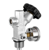 NOS® 5 LB. BOTTLE SUPER HI-FLOW VALVE ASSEMBLY WITH SIPHON TUBE & GAUGE - 10 Second Racing